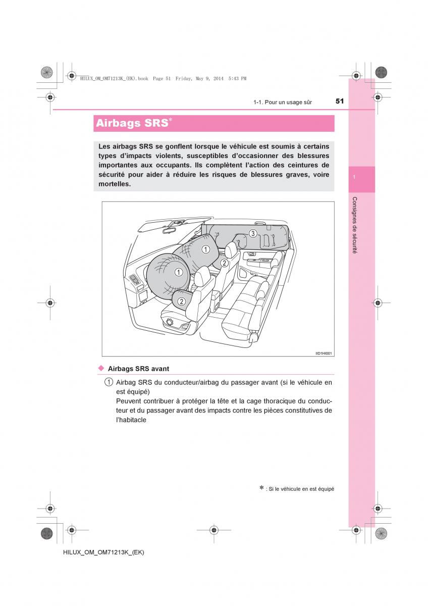 Toyota Hilux VII 7 manuel du proprietaire / page 51