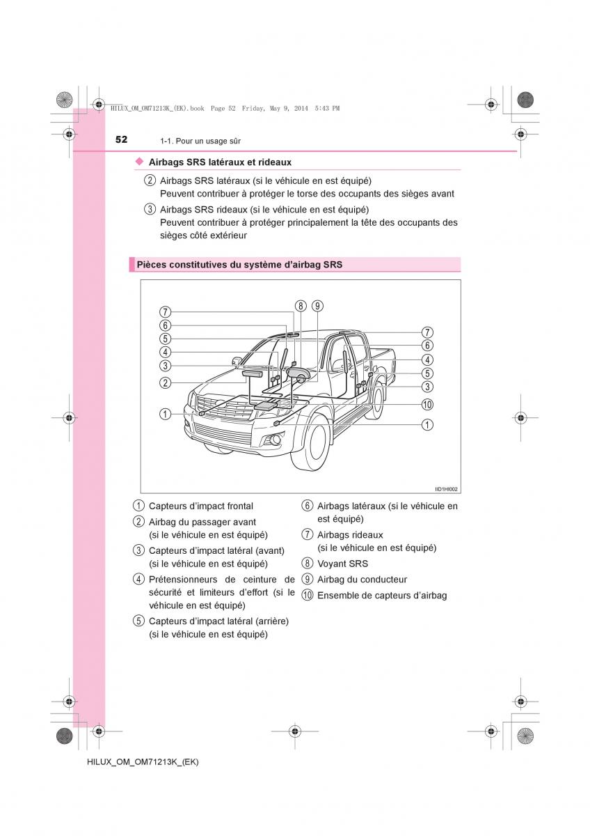 Toyota Hilux VII 7 manuel du proprietaire / page 52