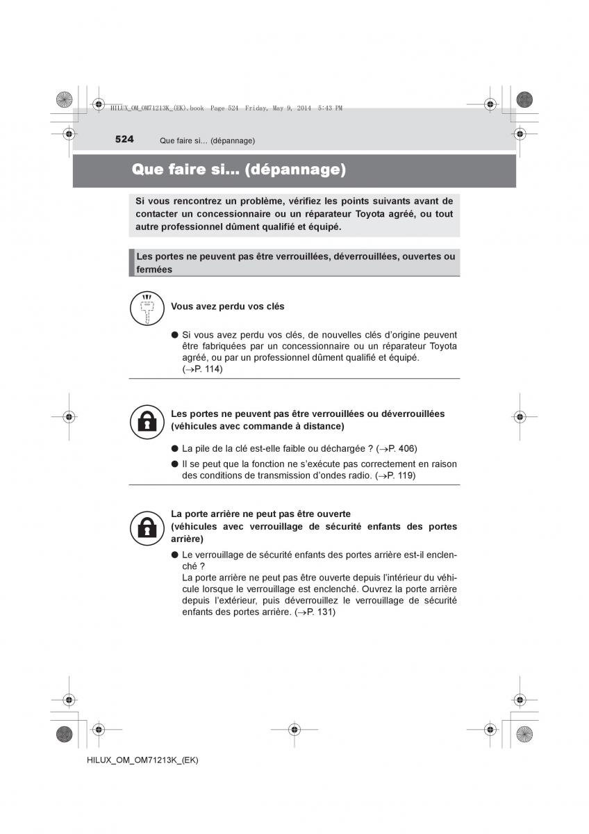 Toyota Hilux VII 7 manuel du proprietaire / page 524