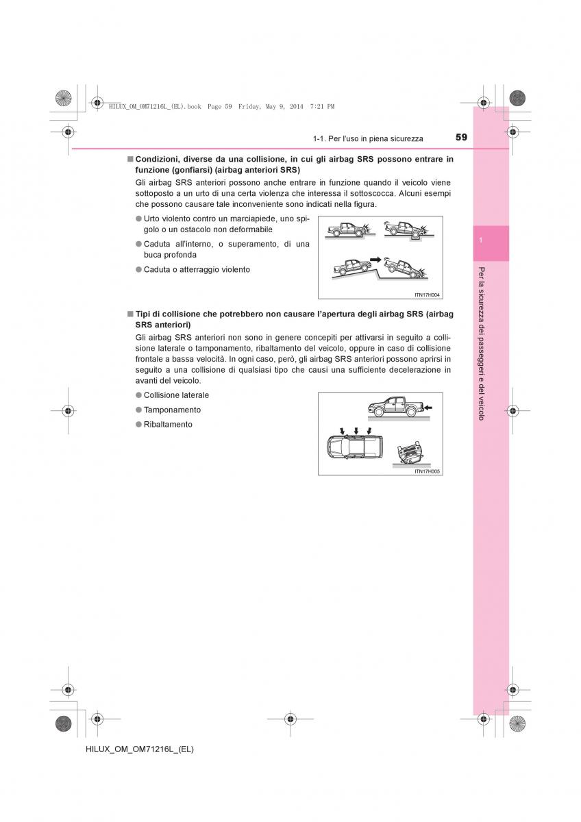 Toyota Hilux VII 7 manuale del proprietario / page 59