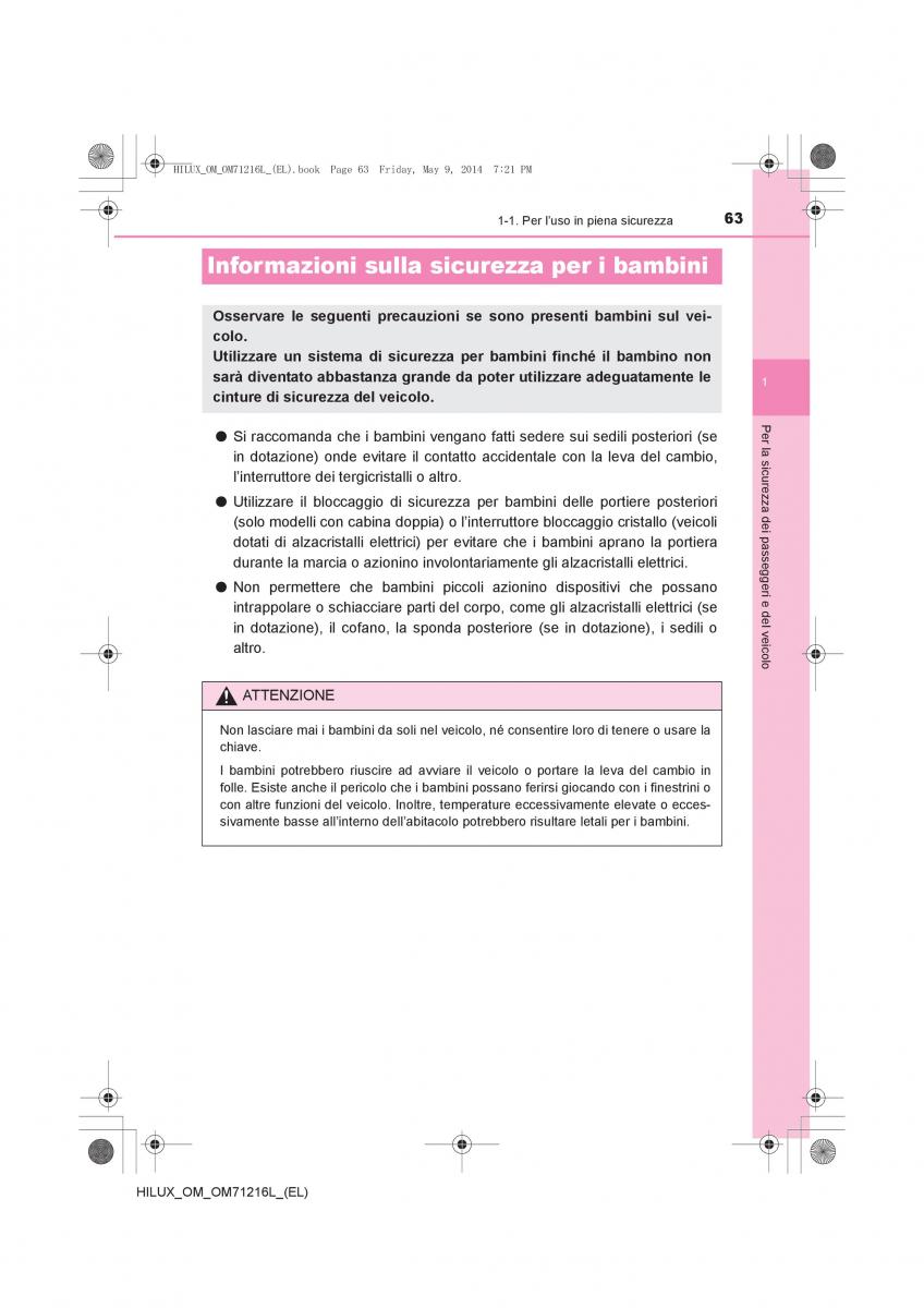 Toyota Hilux VII 7 manuale del proprietario / page 63