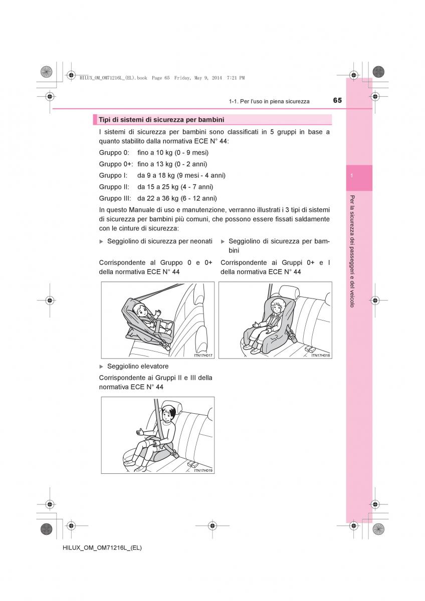 Toyota Hilux VII 7 manuale del proprietario / page 65