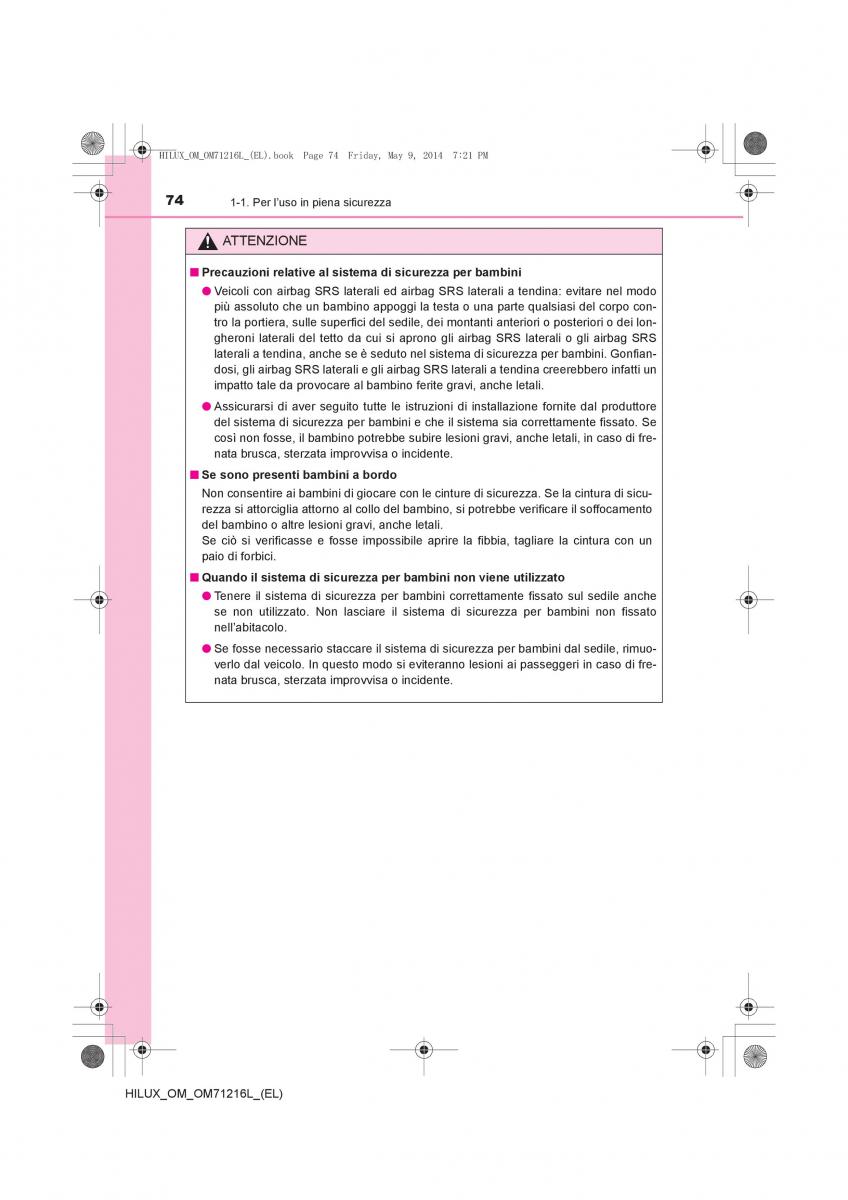 Toyota Hilux VII 7 manuale del proprietario / page 74