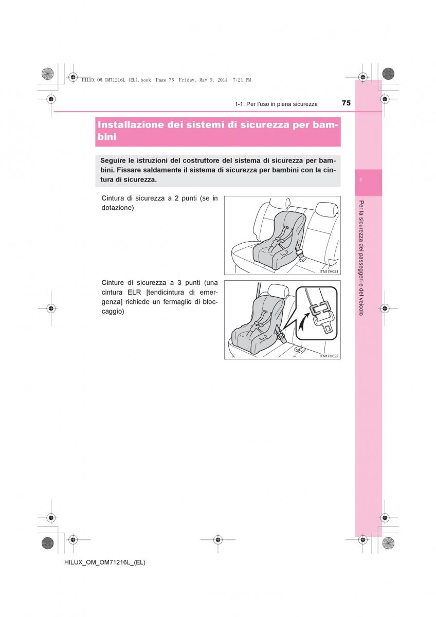 Toyota Hilux VII 7 manuale del proprietario / page 75