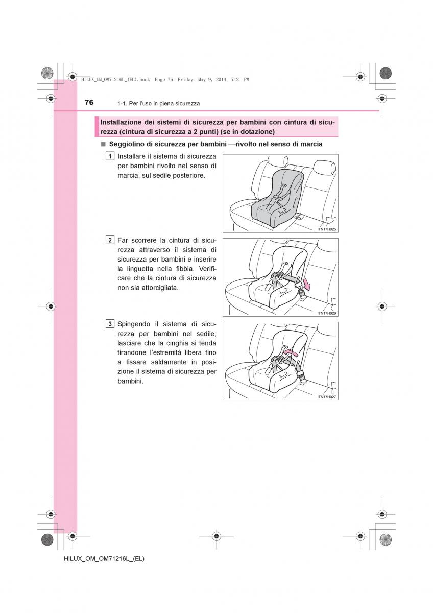 Toyota Hilux VII 7 manuale del proprietario / page 76