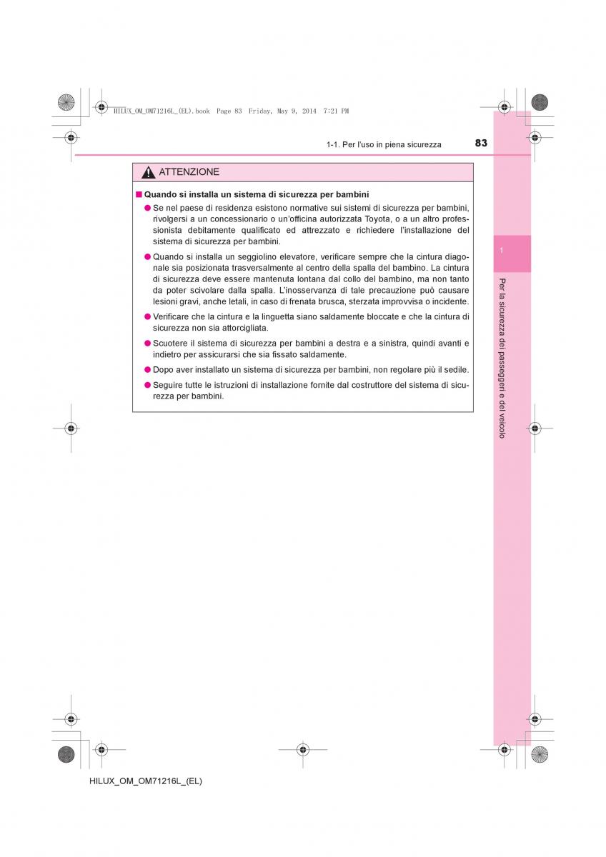 Toyota Hilux VII 7 manuale del proprietario / page 83