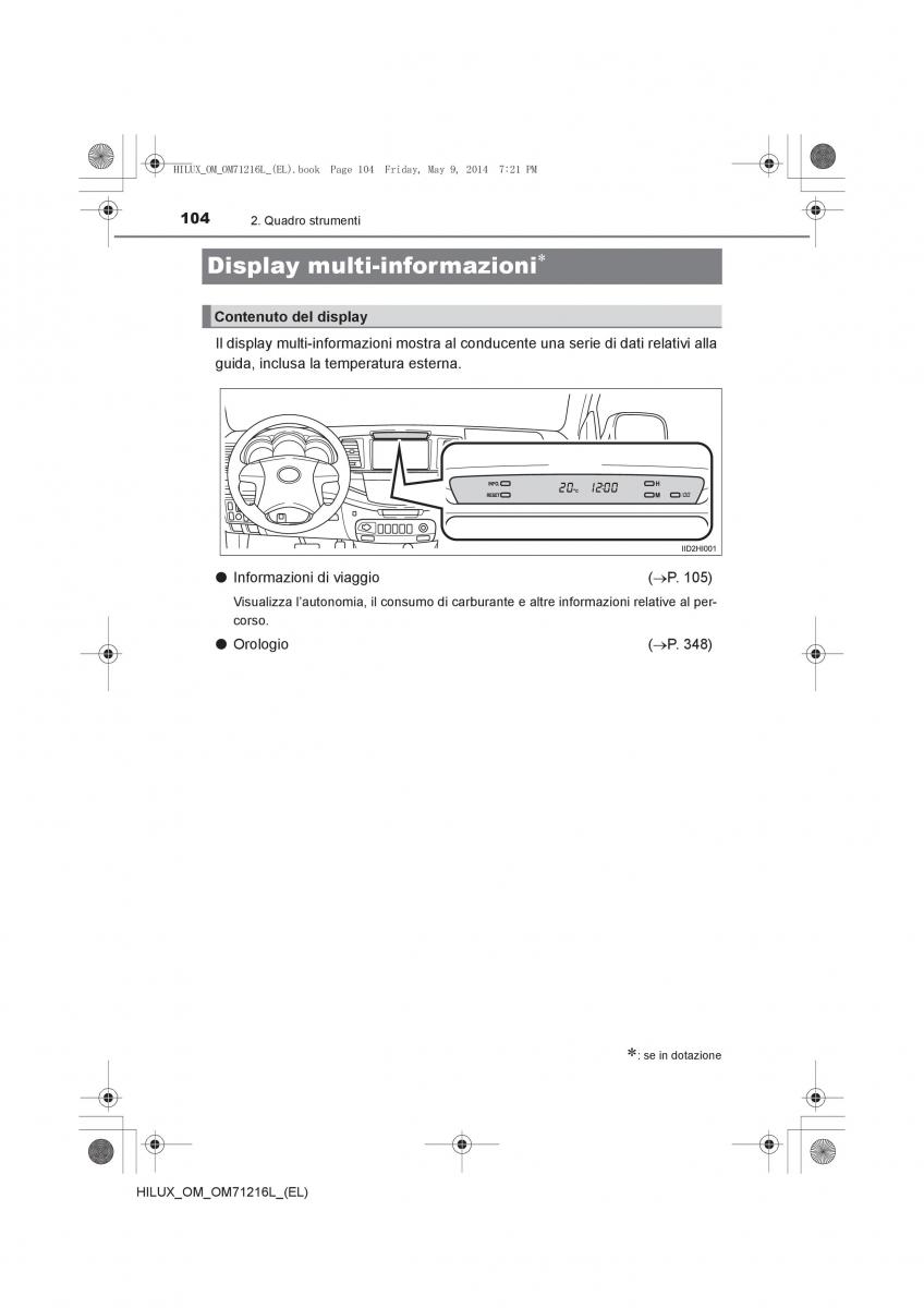 Toyota Hilux VII 7 manuale del proprietario / page 104