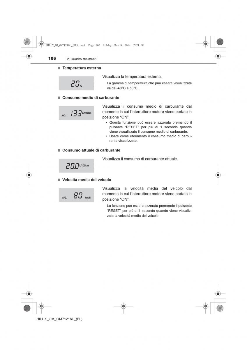 Toyota Hilux VII 7 manuale del proprietario / page 106