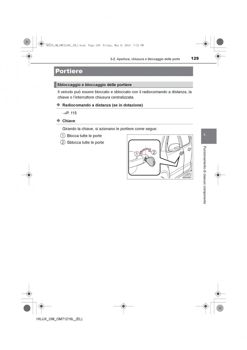 Toyota Hilux VII 7 manuale del proprietario / page 129