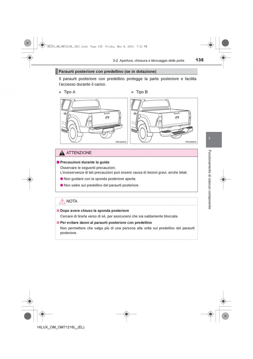 Toyota Hilux VII 7 manuale del proprietario / page 135