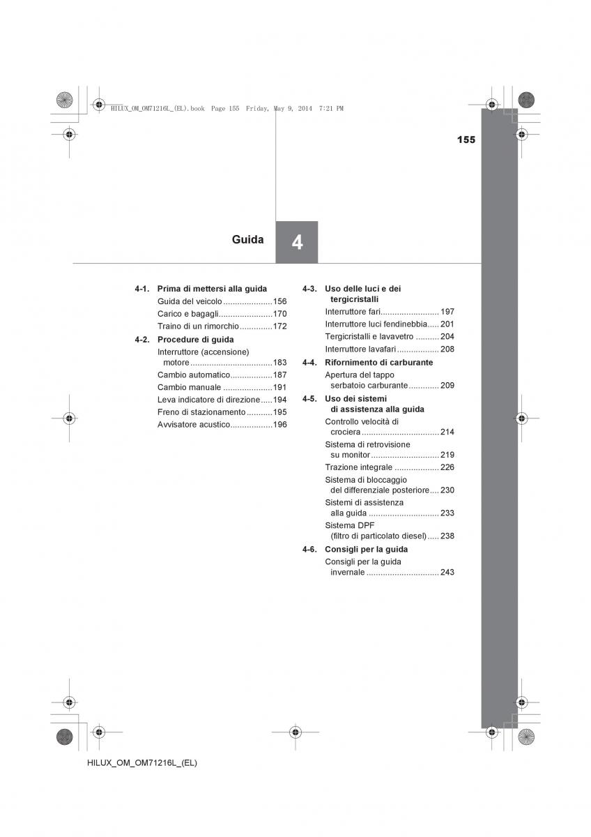 Toyota Hilux VII 7 manuale del proprietario / page 155
