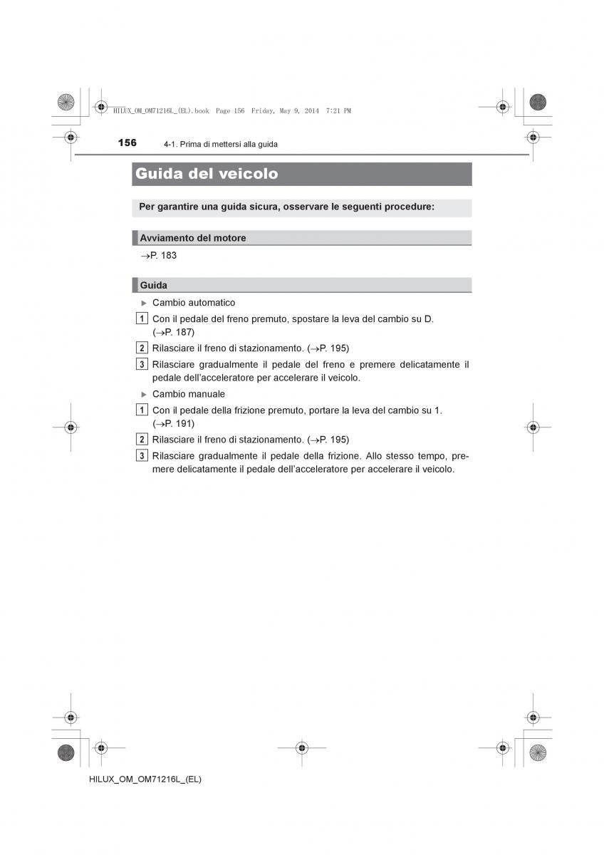 Toyota Hilux VII 7 manuale del proprietario / page 156