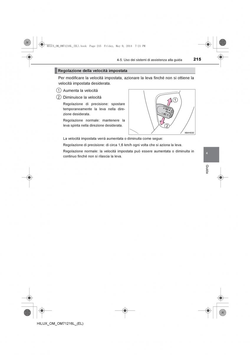 Toyota Hilux VII 7 manuale del proprietario / page 215