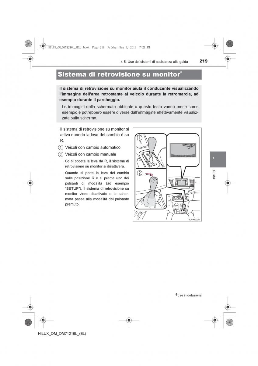 Toyota Hilux VII 7 manuale del proprietario / page 219