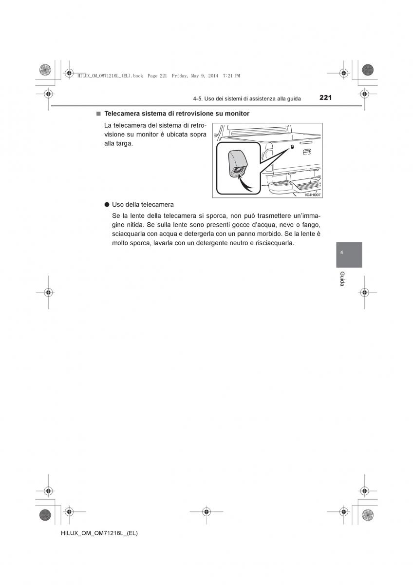 Toyota Hilux VII 7 manuale del proprietario / page 221