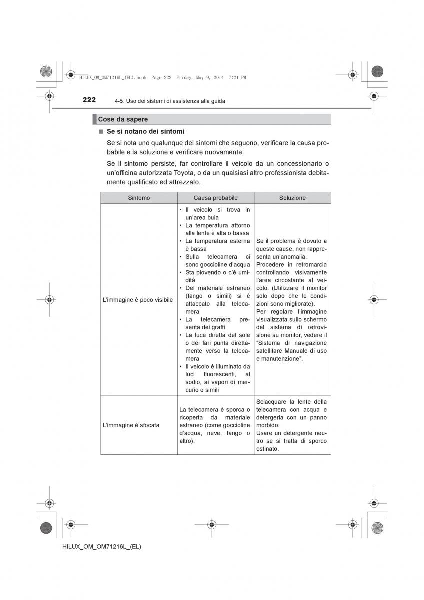 Toyota Hilux VII 7 manuale del proprietario / page 222