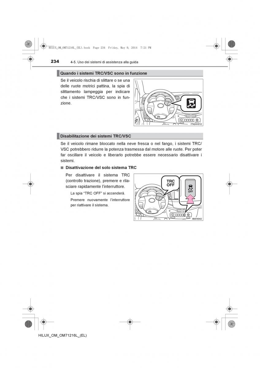 Toyota Hilux VII 7 manuale del proprietario / page 234