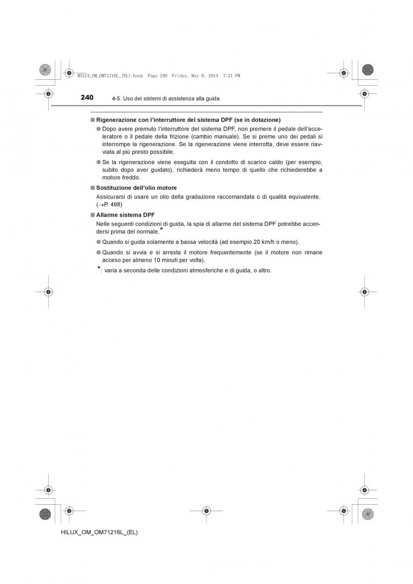 Toyota Hilux VII 7 manuale del proprietario / page 240