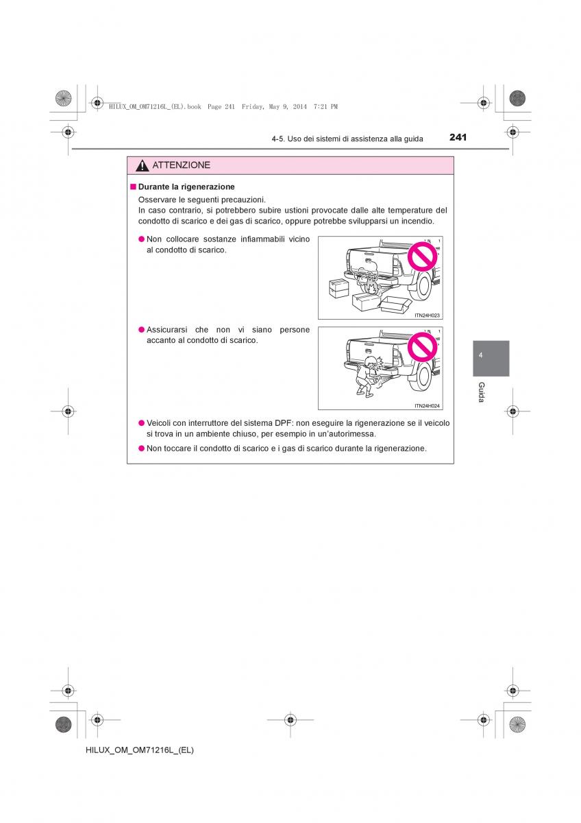 Toyota Hilux VII 7 manuale del proprietario / page 241