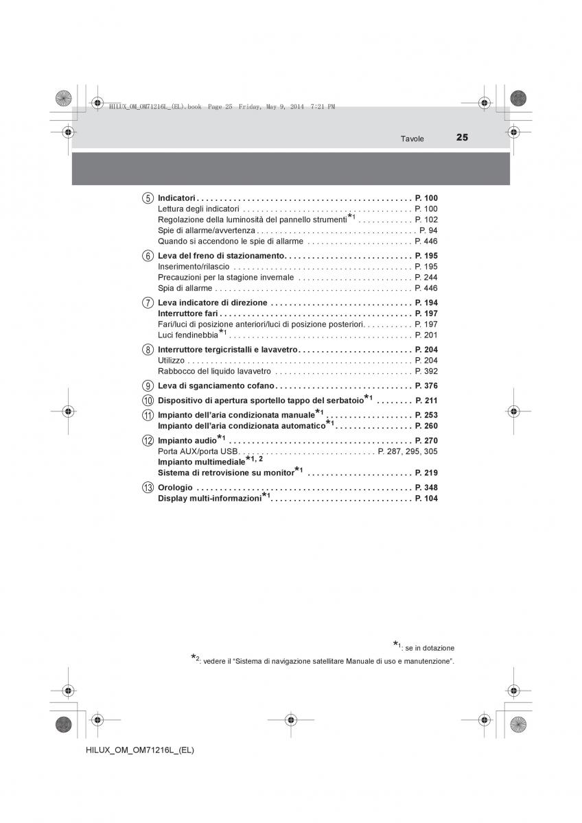 Toyota Hilux VII 7 manuale del proprietario / page 25