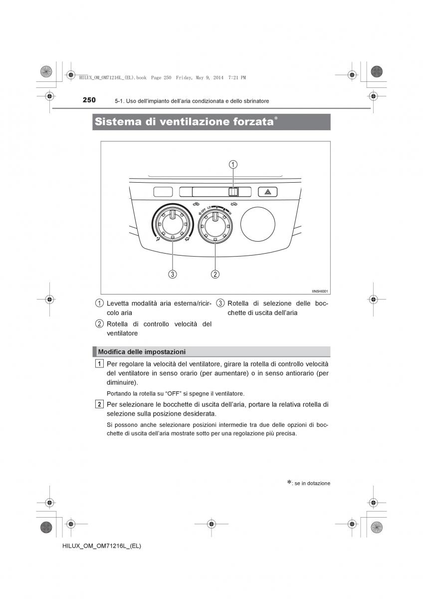 Toyota Hilux VII 7 manuale del proprietario / page 250