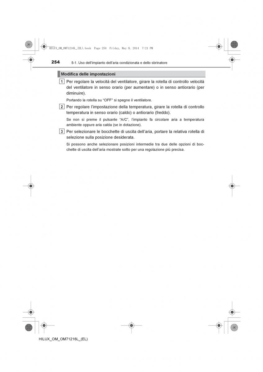 Toyota Hilux VII 7 manuale del proprietario / page 254