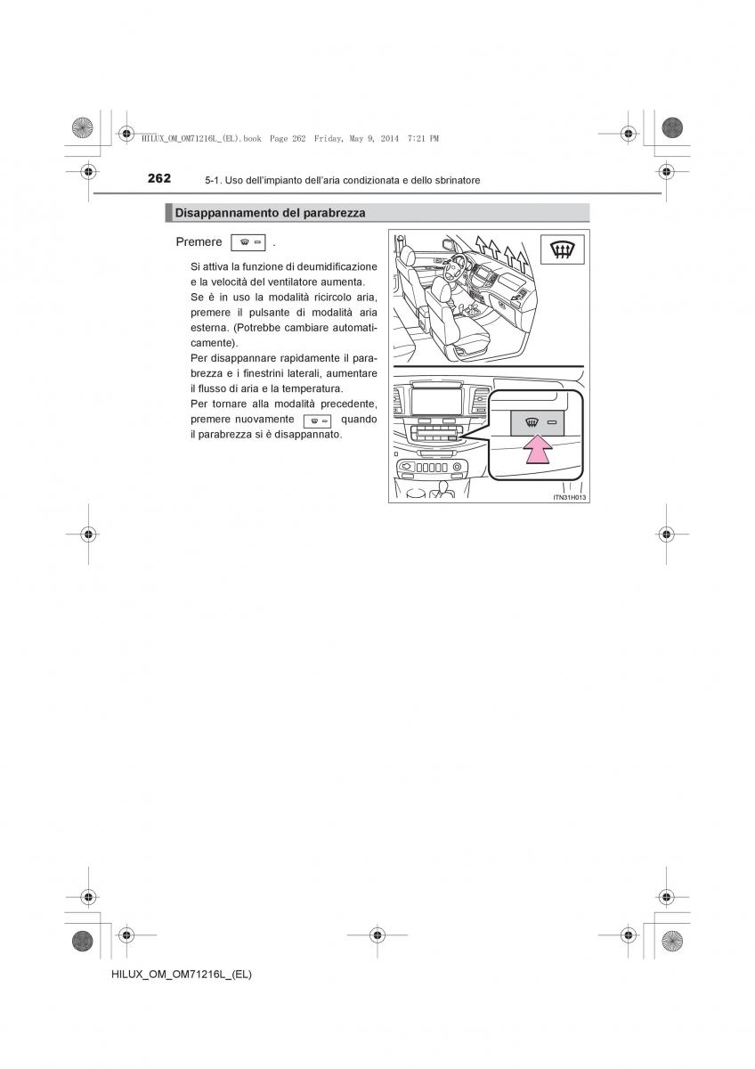 Toyota Hilux VII 7 manuale del proprietario / page 262