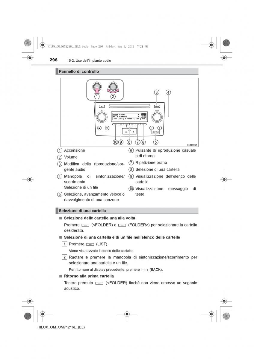 Toyota Hilux VII 7 manuale del proprietario / page 296