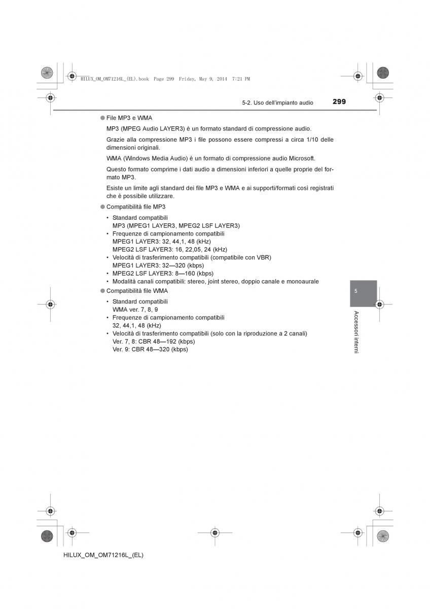 Toyota Hilux VII 7 manuale del proprietario / page 299