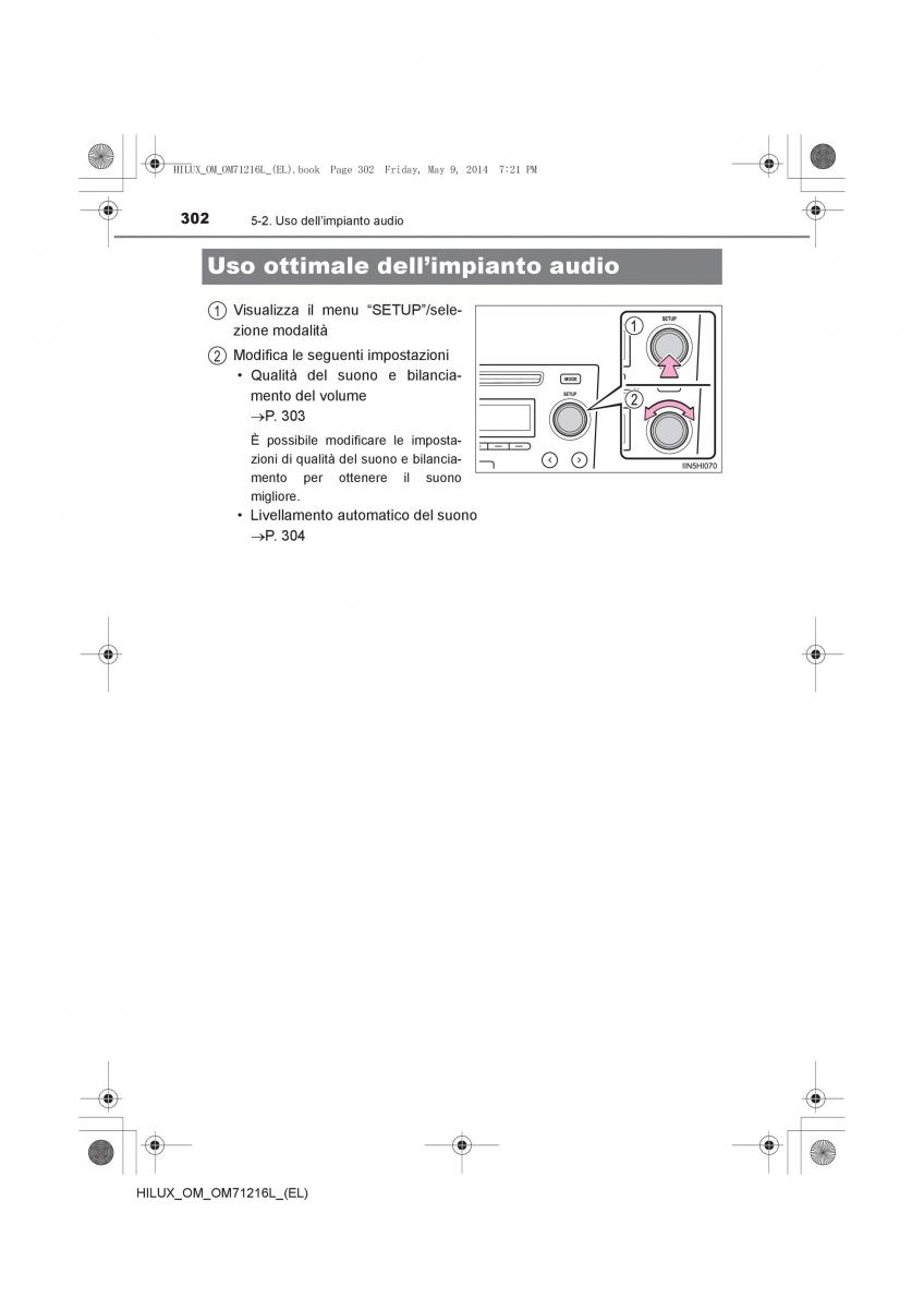 Toyota Hilux VII 7 manuale del proprietario / page 302