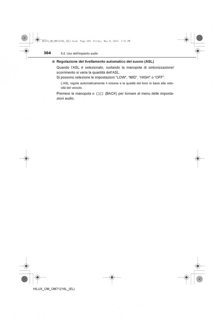 Toyota Hilux VII 7 manuale del proprietario / page 304