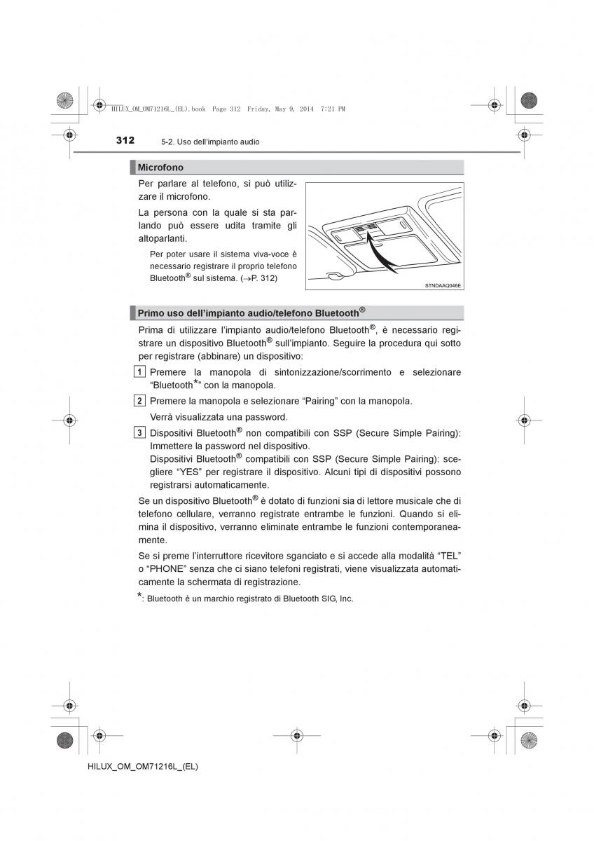 Toyota Hilux VII 7 manuale del proprietario / page 312