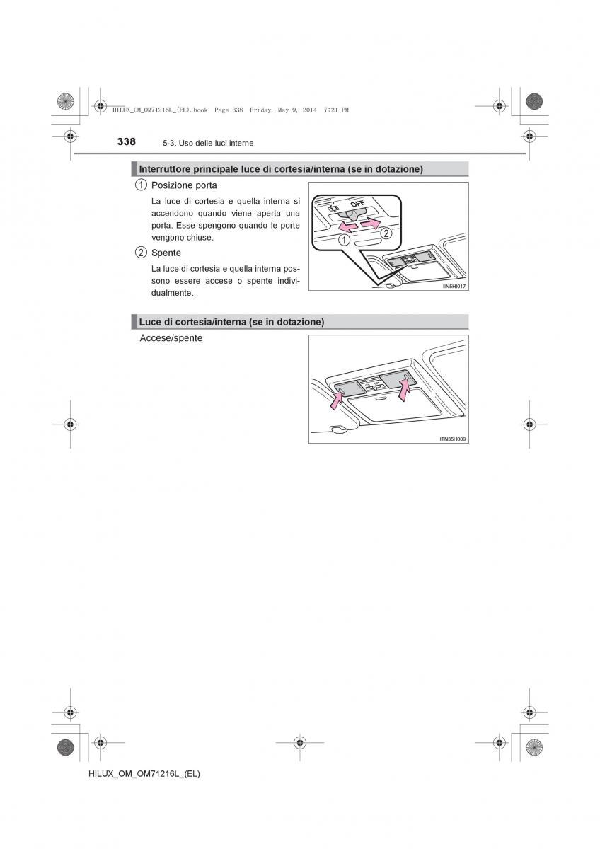 Toyota Hilux VII 7 manuale del proprietario / page 338