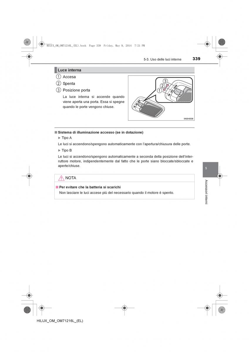 Toyota Hilux VII 7 manuale del proprietario / page 339