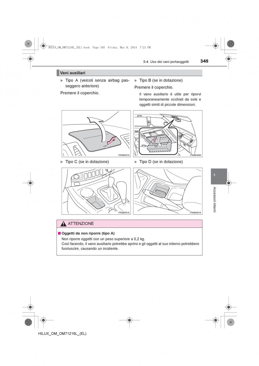 Toyota Hilux VII 7 manuale del proprietario / page 345