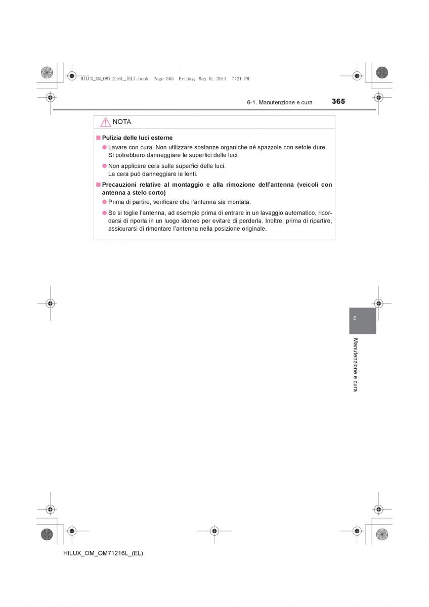 Toyota Hilux VII 7 manuale del proprietario / page 365