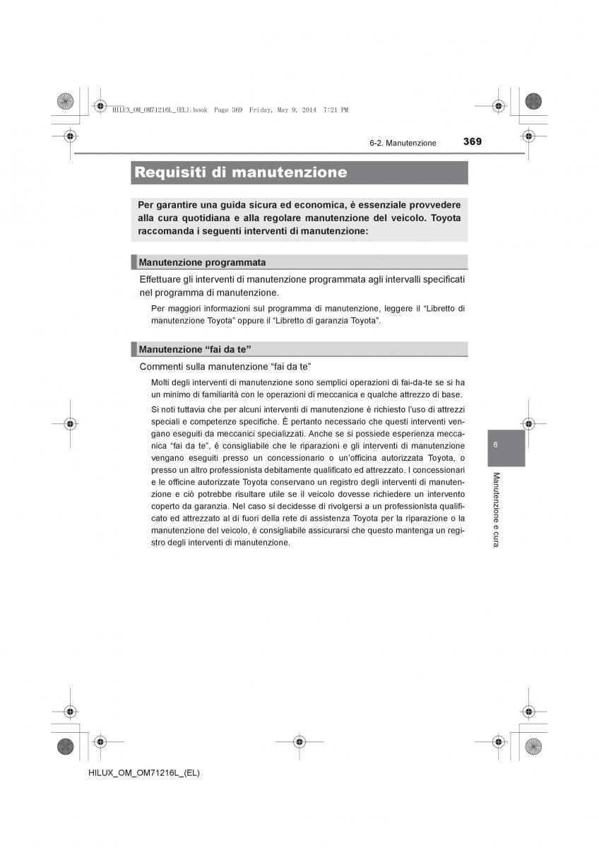 Toyota Hilux VII 7 manuale del proprietario / page 369