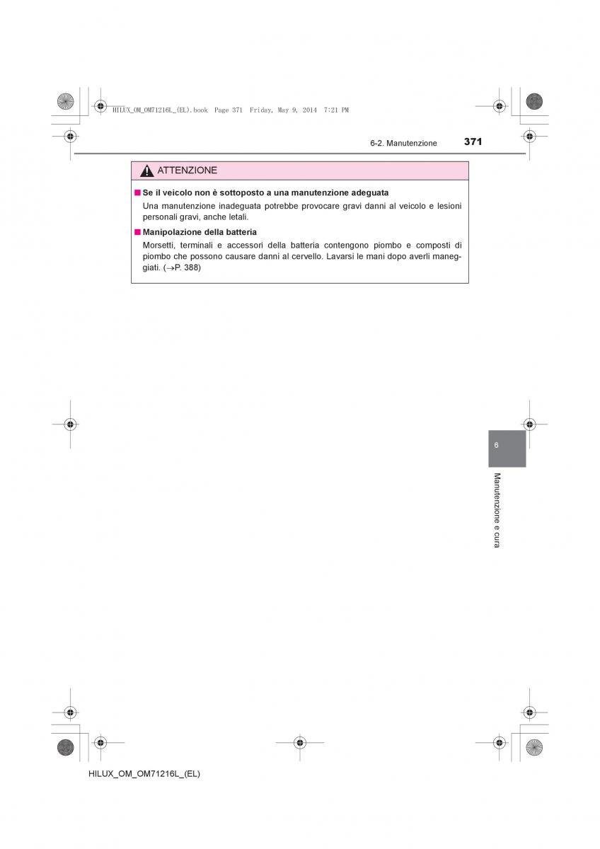 Toyota Hilux VII 7 manuale del proprietario / page 371