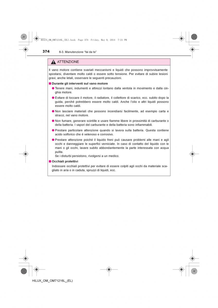 Toyota Hilux VII 7 manuale del proprietario / page 374