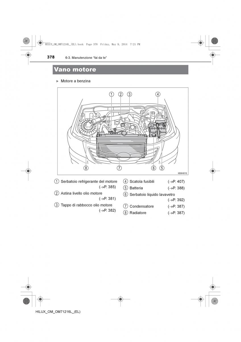 Toyota Hilux VII 7 manuale del proprietario / page 378