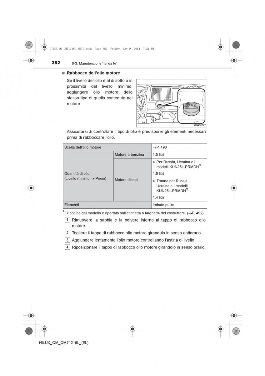 Toyota Hilux VII 7 manuale del proprietario / page 382