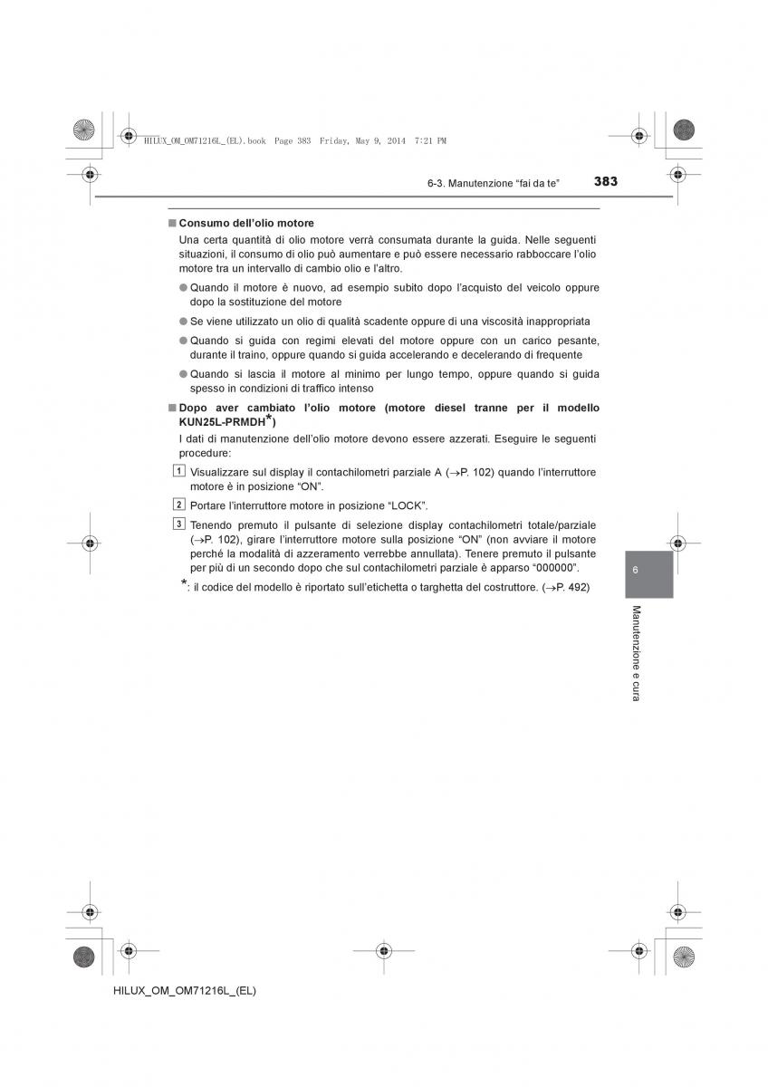 Toyota Hilux VII 7 manuale del proprietario / page 383