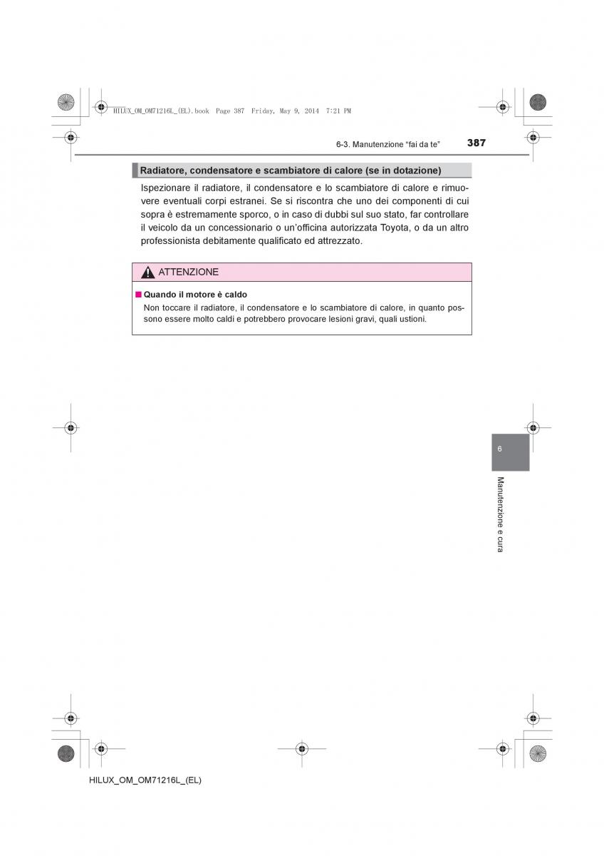Toyota Hilux VII 7 manuale del proprietario / page 387