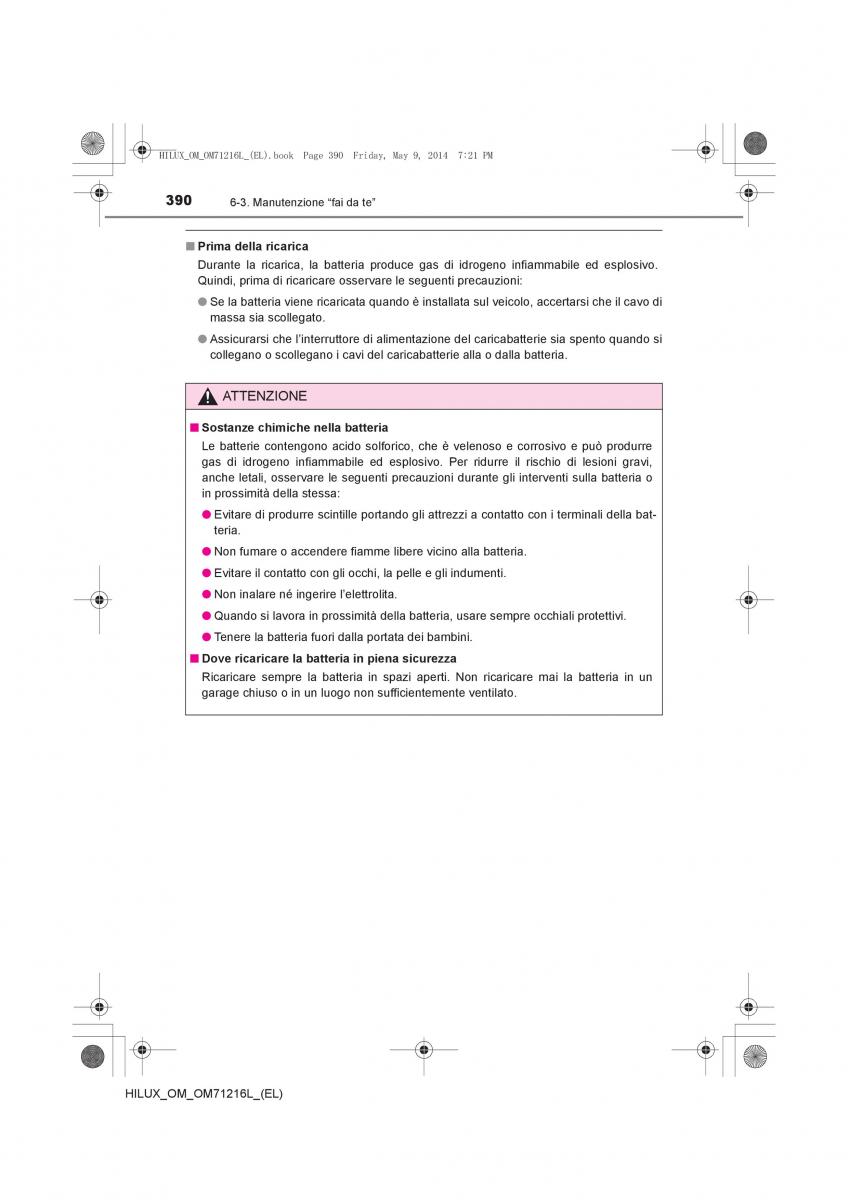 Toyota Hilux VII 7 manuale del proprietario / page 390