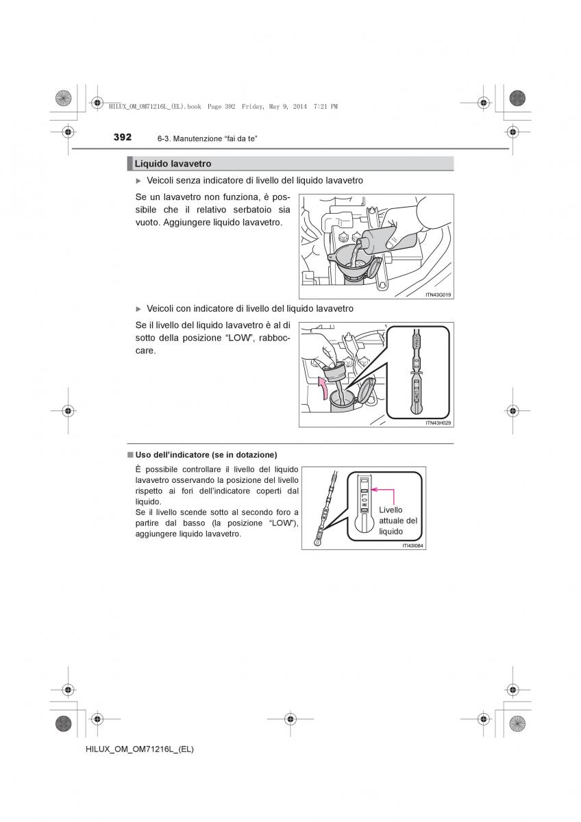 Toyota Hilux VII 7 manuale del proprietario / page 392