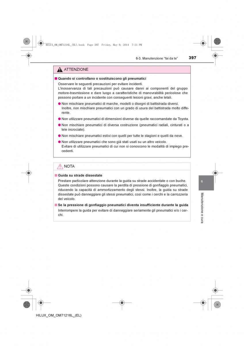 Toyota Hilux VII 7 manuale del proprietario / page 397