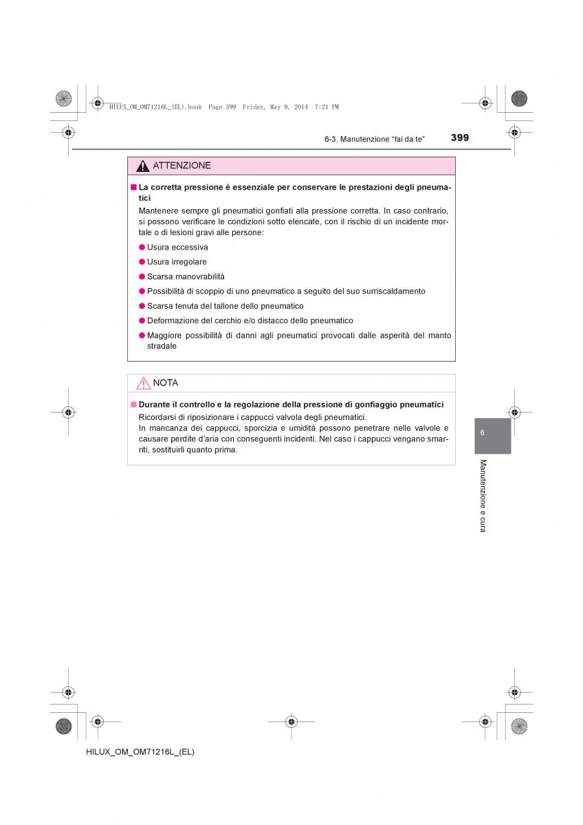 Toyota Hilux VII 7 manuale del proprietario / page 399