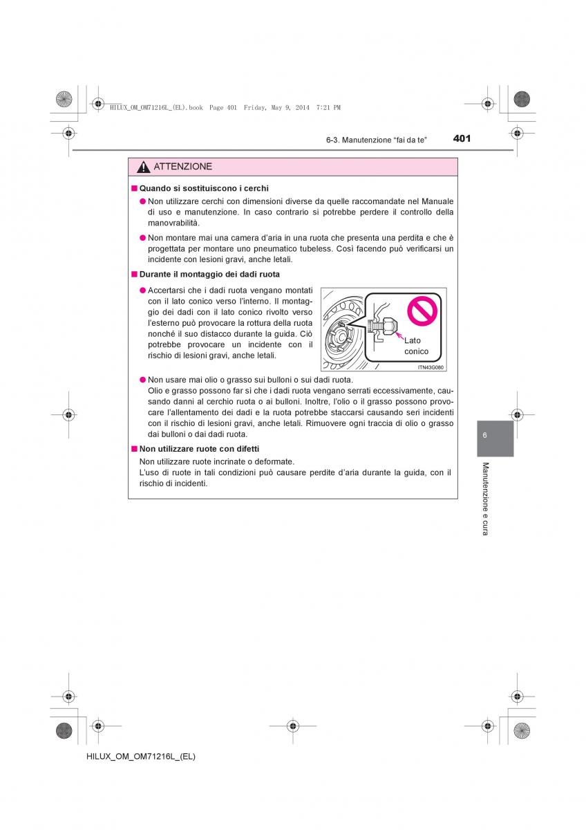 Toyota Hilux VII 7 manuale del proprietario / page 401