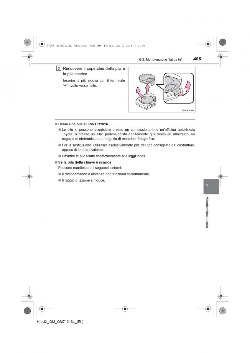 Toyota Hilux VII 7 manuale del proprietario / page 405