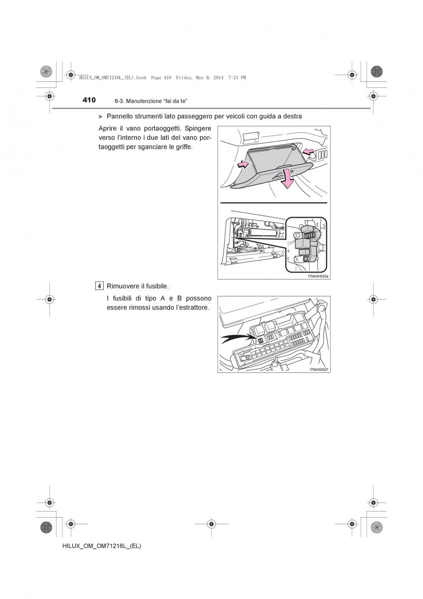 Toyota Hilux VII 7 manuale del proprietario / page 410